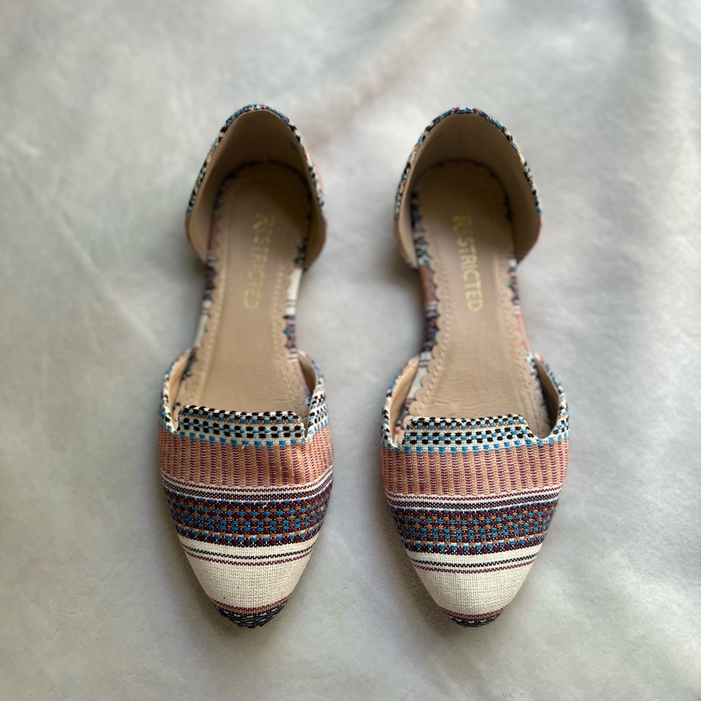 Restricted Embroidered Flats